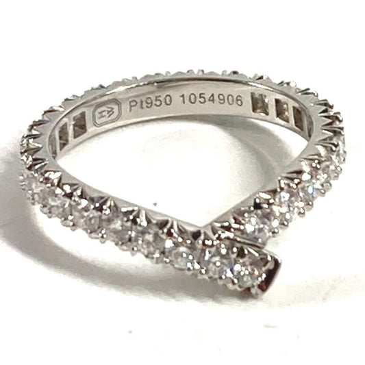 Harry Winston Ring Ribbon Band Diamond Silver