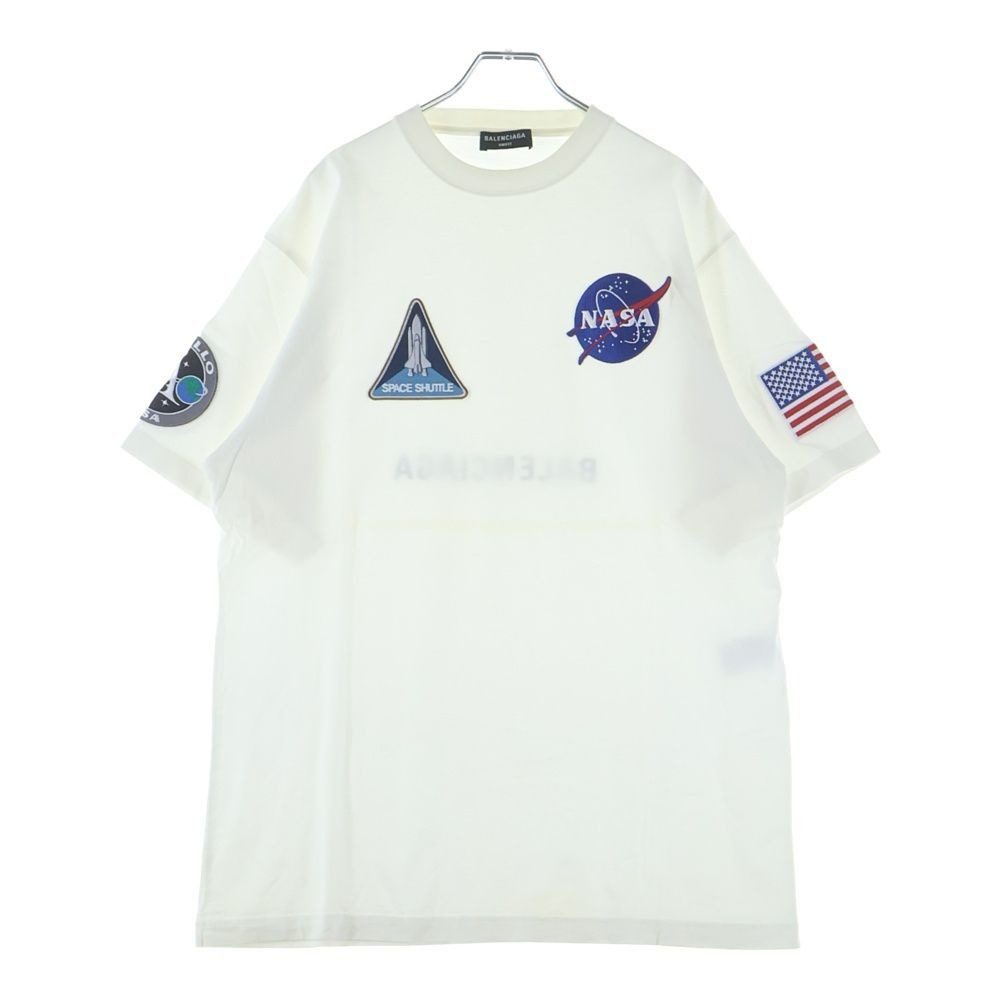 Balenciaga Nasa Space Patch Short Sleeve T-Shirt White