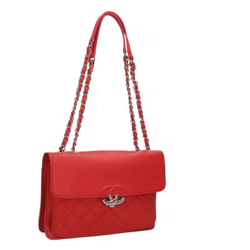 Chanel Calfskin Chain Shoulder Bag