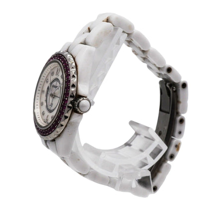 Chanel Pink Saffiano Bezel White Dial Watch — view 2