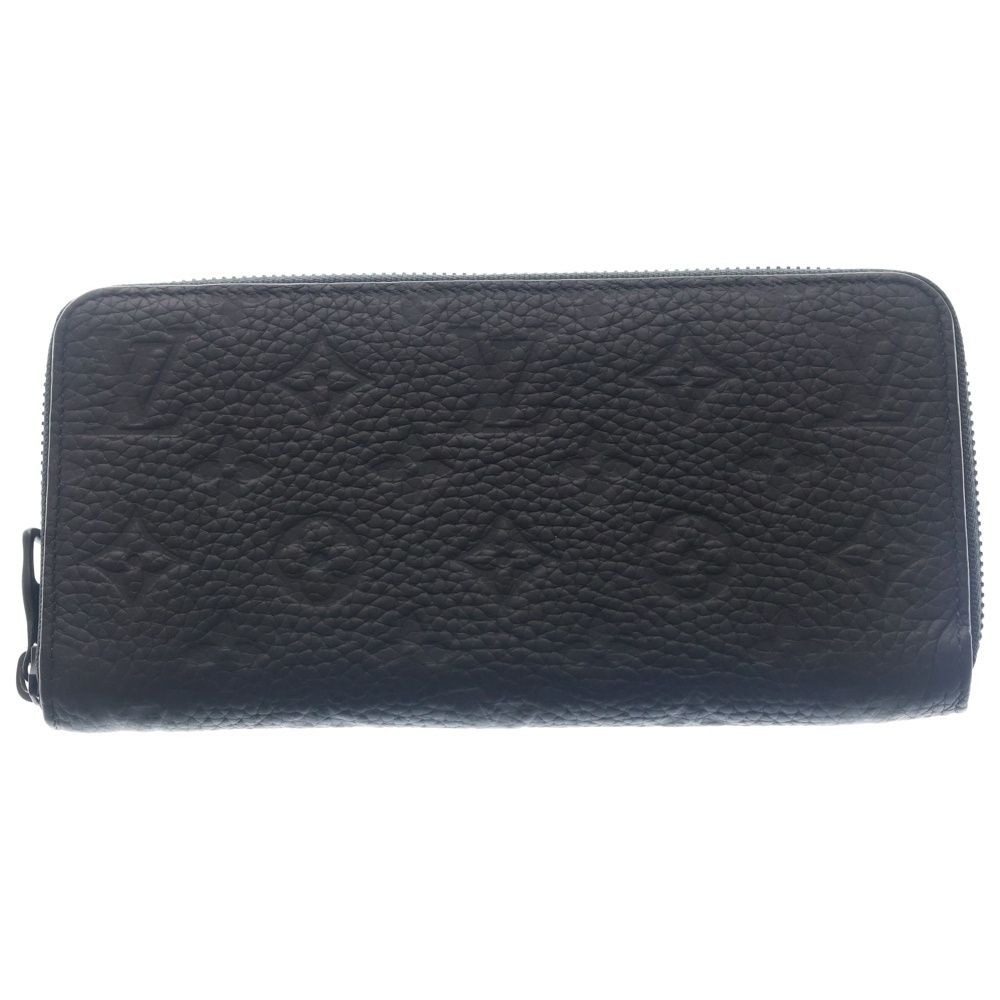 Louis Vuitton Zippy Wallet Horizontal Taurillon Leather Card Case Black Noir