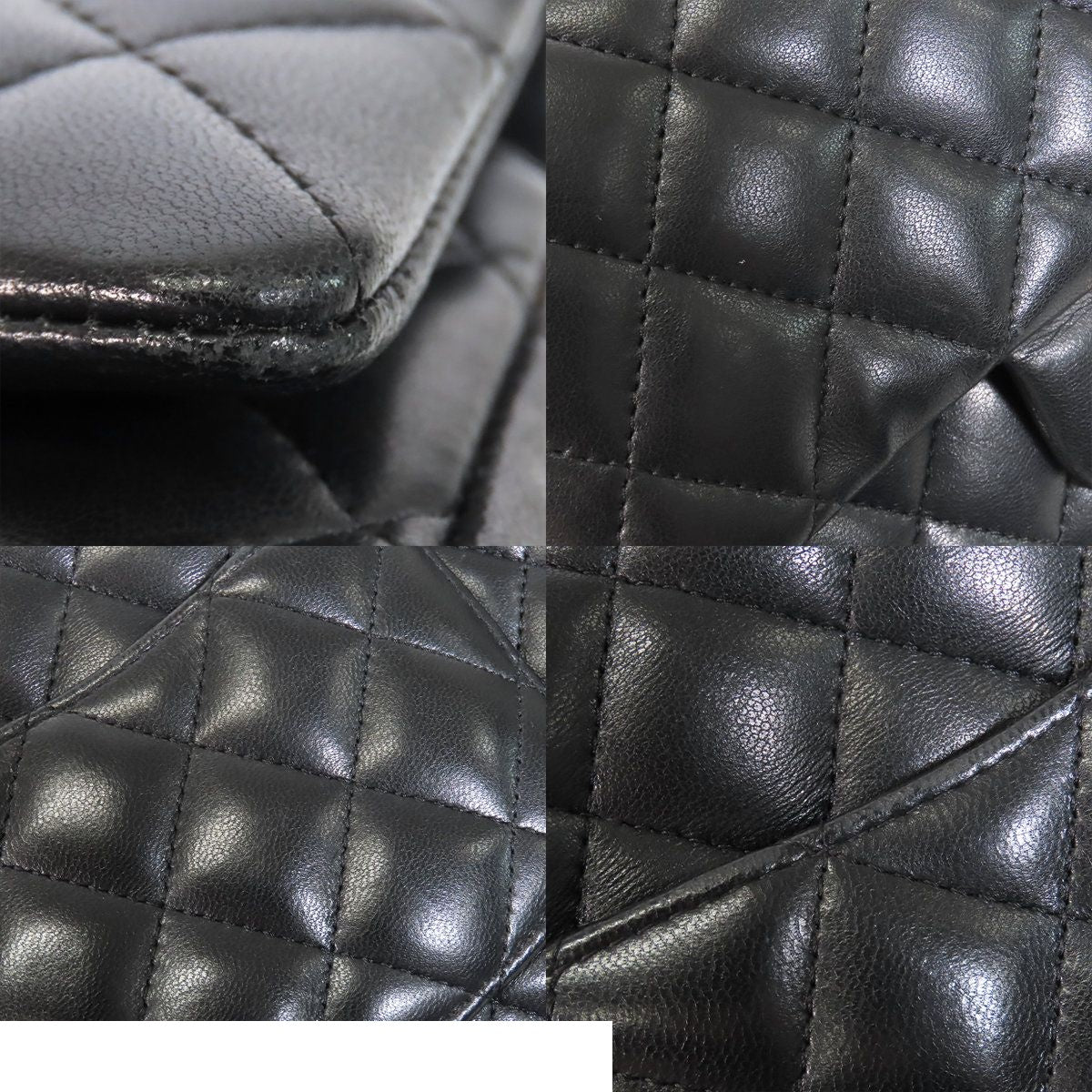 Chanel Chain Black Silver Lambskin Mini Quilted Shoulder Bag — view 5