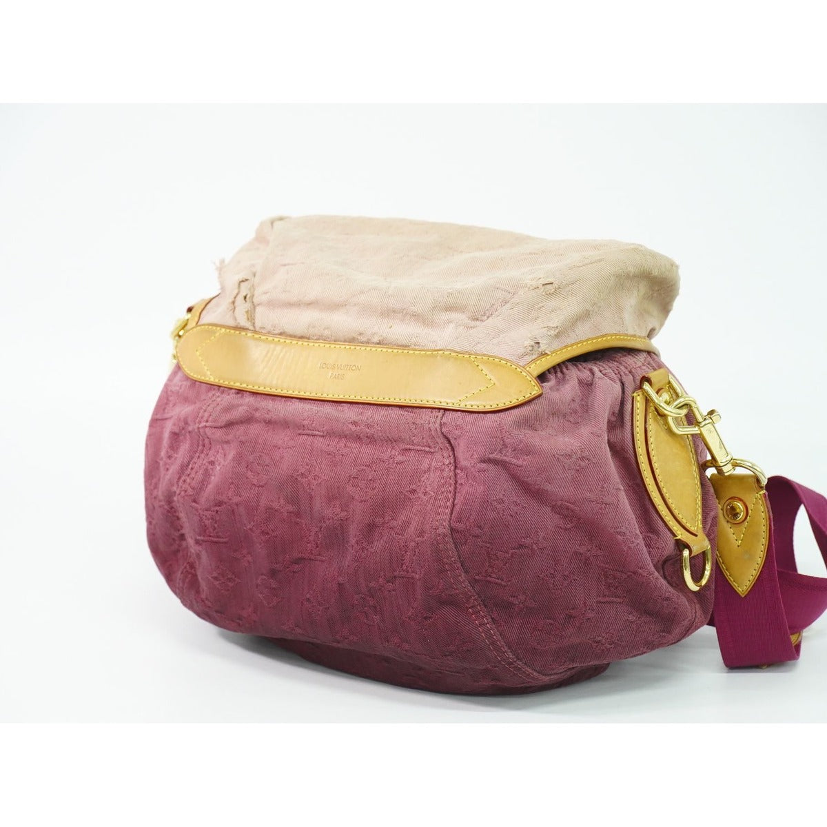 Louis Vuitton LV Sunshine Monogram Denim Shoulder Bag Pochette Rose — view 2