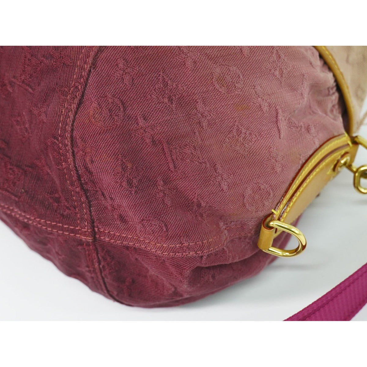 Louis Vuitton LV Sunshine Monogram Denim Shoulder Bag Pochette Rose — view 4