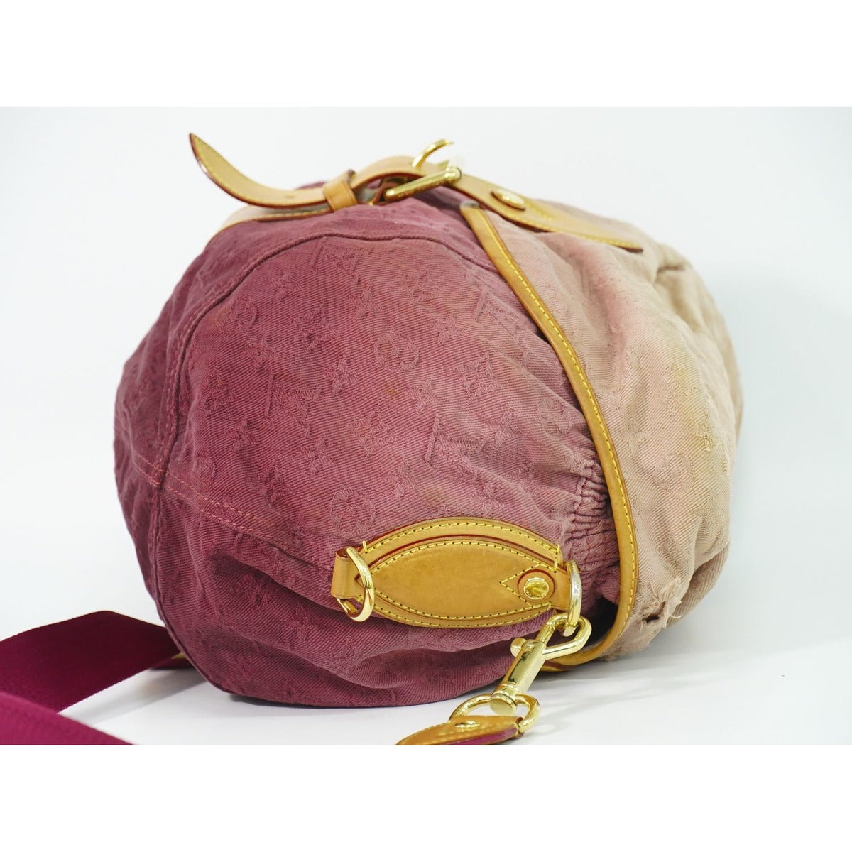 Louis Vuitton LV Sunshine Monogram Denim Shoulder Bag Pochette Rose — view 5