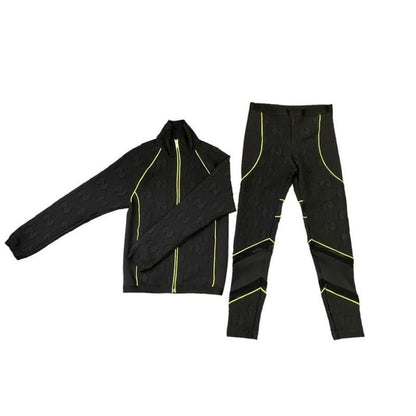 Gucci GG Stretch Jersey S Size Pants M Neon Blen Black Green Top
