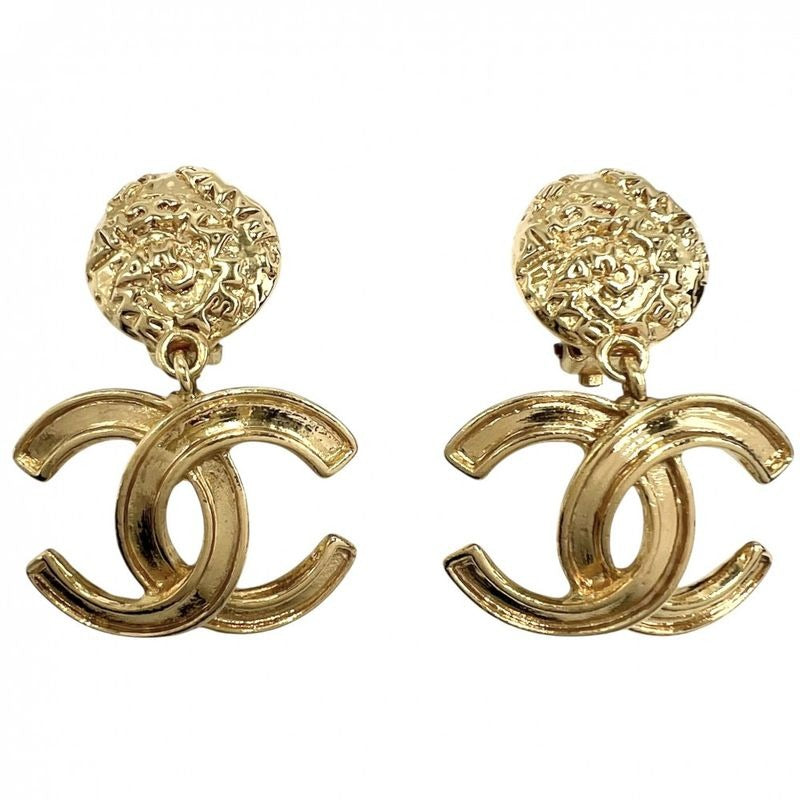 Chanel Earrings Coco Mark Accessories Swing Vintage GP 95 A