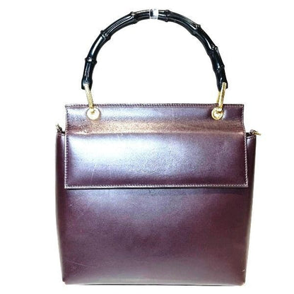 Gucci Bamboo Bag Handbag Wine Red