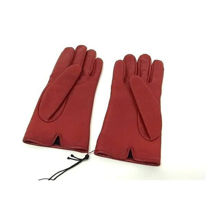 Gucci Horsebit Leather Gloves 7 Red — view 2