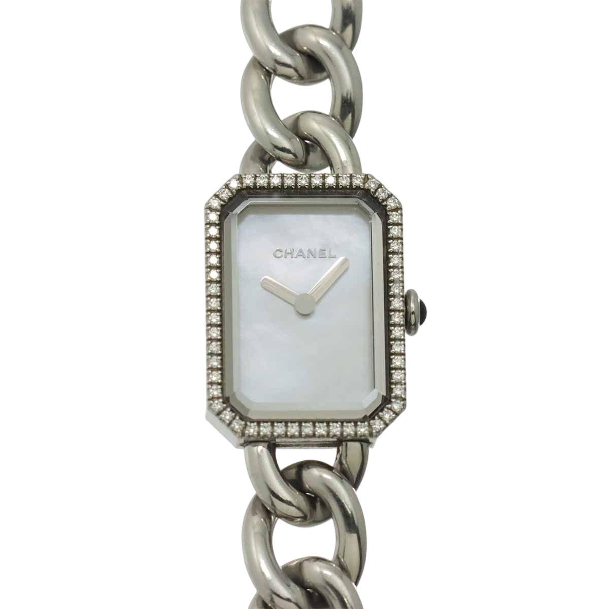 Chanel Premiere Diamond Bezel Watch White Shell Quartz