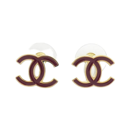 Chanel Earrings Gold Bordeaux