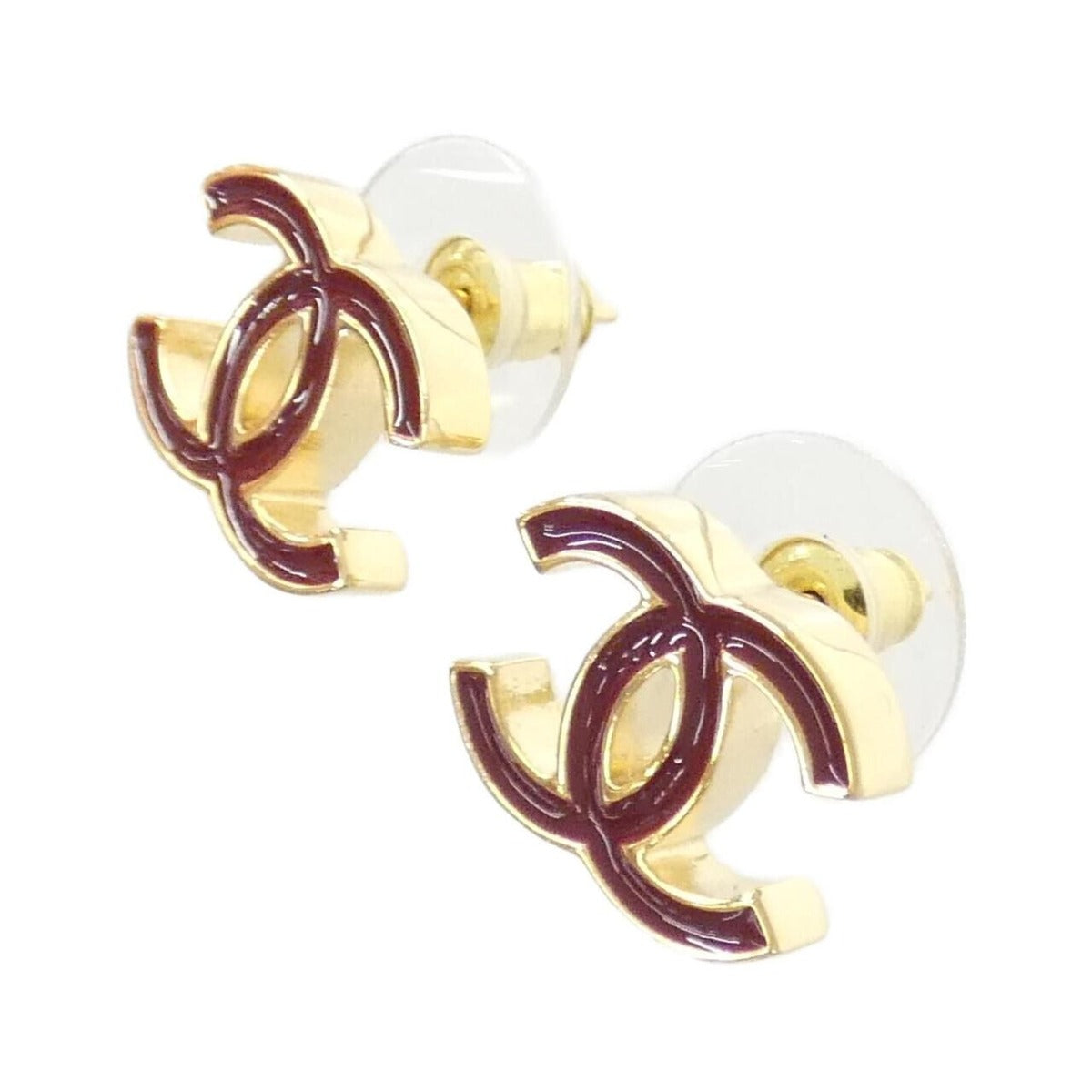 Chanel Earrings Gold Bordeaux — view 2