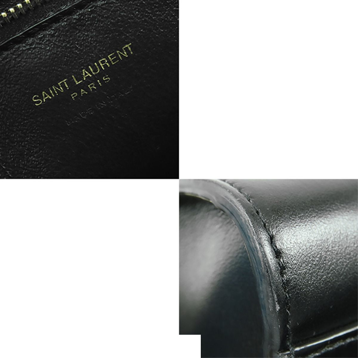 Saint Laurent Cabas Black Leather Logo 2-Way Shoulder Bag — view 6