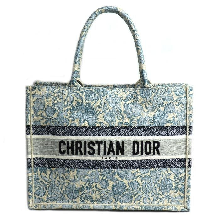 Christian Dior Book Tote Medium Bag Blue Multi