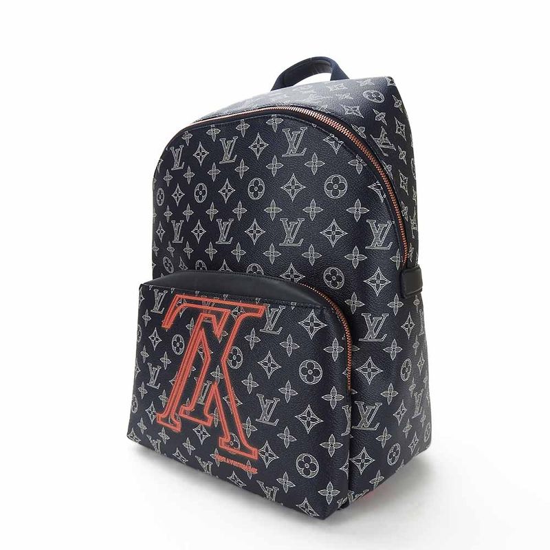 Louis Vuitton Backpack Daypack Apollo M43676 Upside Down Monogram Canvas Navy