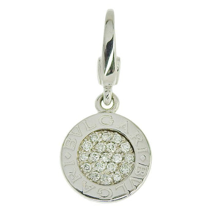 Bvlgari Diamond Pendant Top 18K White Gold 750 White Gold Diamond Charm