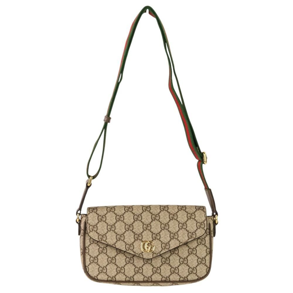 Gucci Office Web Line GG Split Muscadas Brown Shoulder Bag