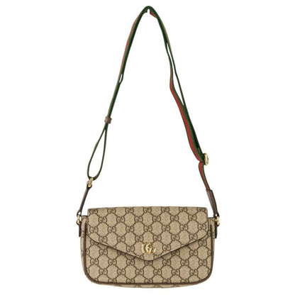 Gucci Office Web Line GG Split Muscadas Brown Shoulder Bag