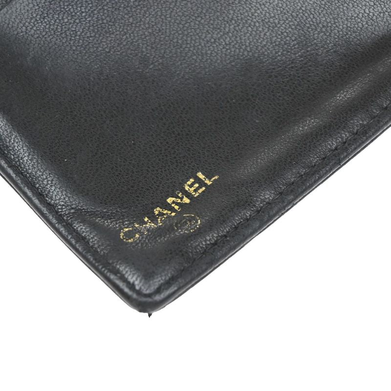 Chanel Caviar Skin CC Wallet Bifold Wallet Black Leather 30ka681
