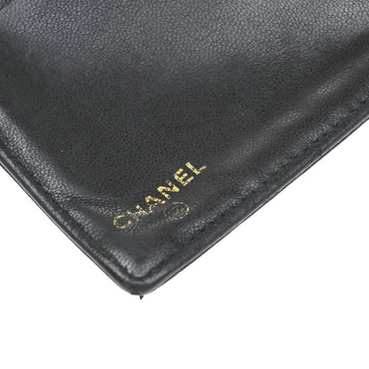 Chanel Caviar Skin CC Wallet Bifold Wallet Black Leather 30ka681