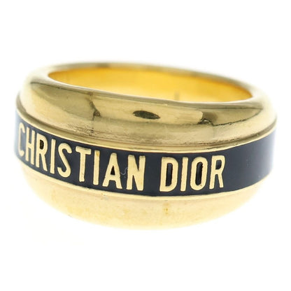 Christian Dior CD Line Logo Ring Gold Black
