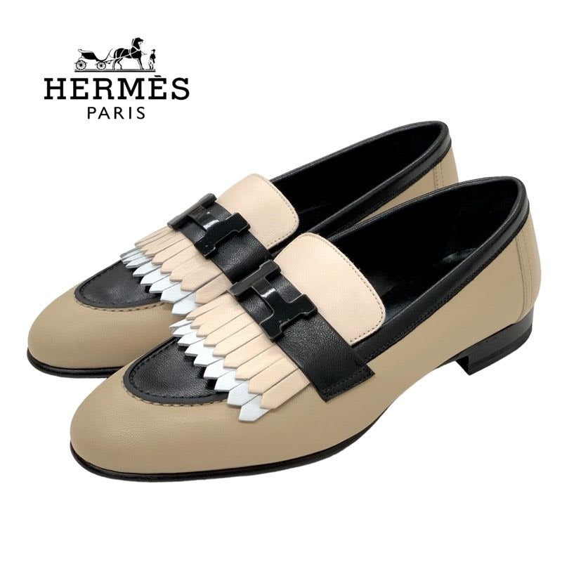 Hermes Royal Loafer Leather Shoes Moccasins Flat Hhardware