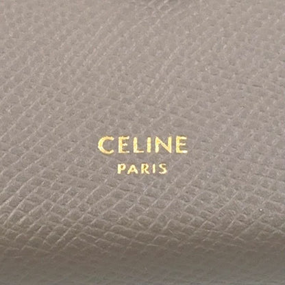 Celine Medium Strap Wallet Leather Gray Beige And Light Blue Wallet