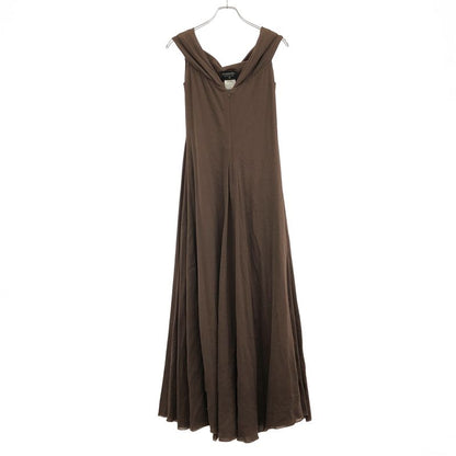 Chanel 1999aw Sleeveless Maxi Dress P12708v07326 Brown 38