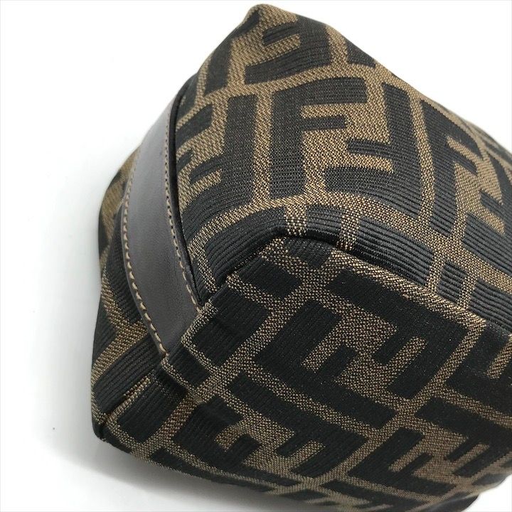 Fendi Zucca All Over Pattern Pouch Vanity Hand Purse