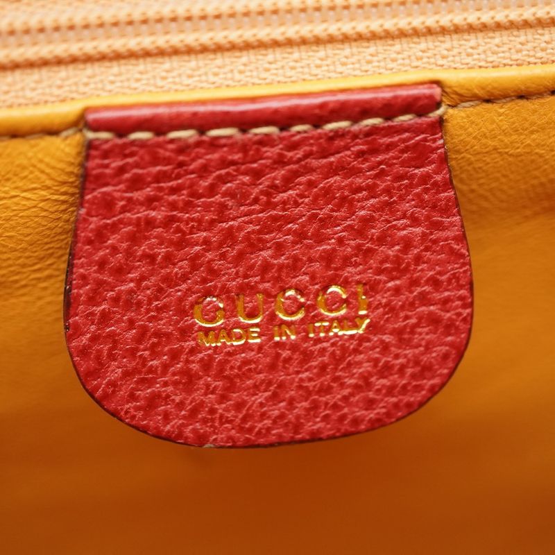 Gucci Bamboo 0001130231 2way Shoulder Handbag Leather Red 0015gucci Stop