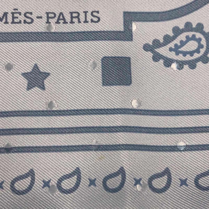 Hermes 2023 Carré 55 Les Cles Primeur Silk Scarf Blue