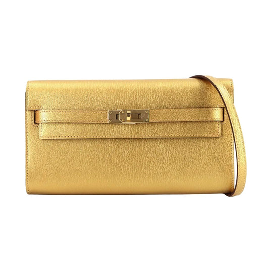 Hermes Kelly Tougo Shoulder Wallet Bifold Chevre Sham Kira Dore