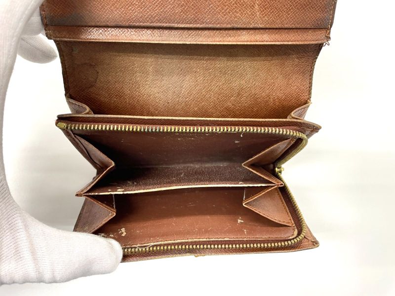 Louis Vuitton Monogram Porte Monet Vieux Trésor M61730 Foldable Wallet L-shape