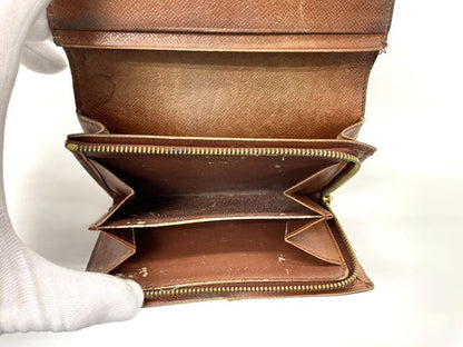 Louis Vuitton Monogram Porte Monet Vieux Trésor M61730 Foldable Wallet L-shape