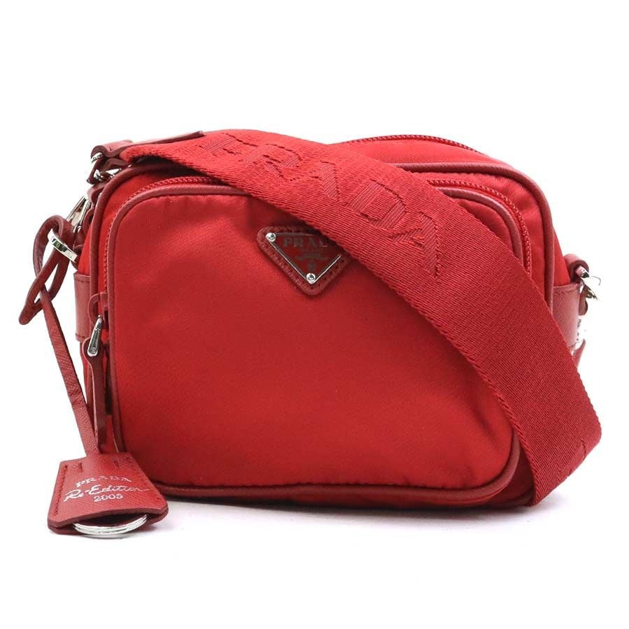 Prada Shoulder Bag Nylon Red