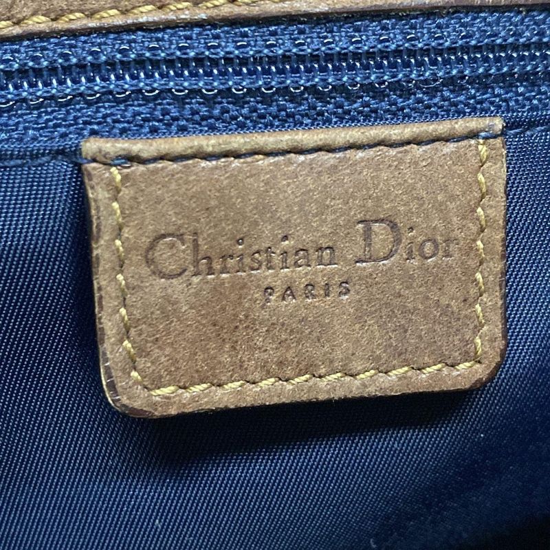 Dior/christian Dior Shoulder Bag Street Chic/trotter Navy And Ivory And Brown