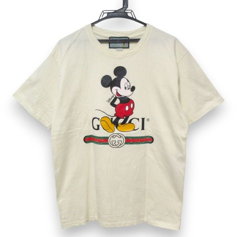 Gucci Disney Collaboration Mickey Logo Print Short Sleeve Oversized