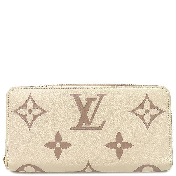 Louis Vuitton Long Wallet Zippy Bi-Color Monogram Empreinte Cles Creme