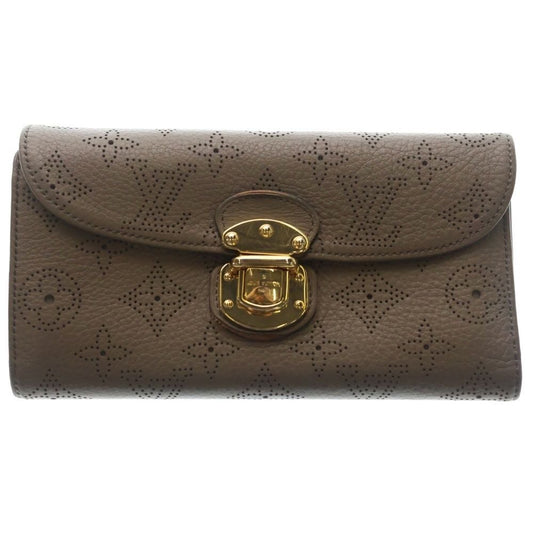Louis Vuitton Monogram Mahina Portefeuille Amelia Wallet Card Case Grey Ju