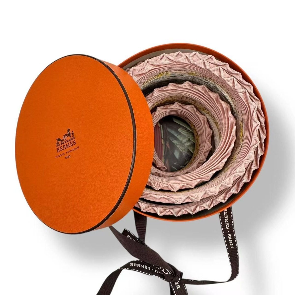 Hermes Scarf Silk Pleats la Promenade de Longchamps Walk to Long Chien Pink — view 6