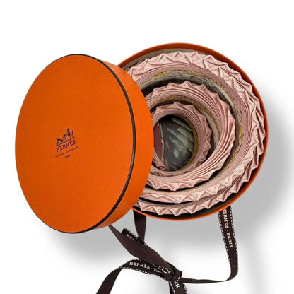 Hermes Scarf Silk Pleats la Promenade de Longchamps Walk to Long Chien Pink — view 6