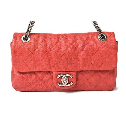Chanel Chain Shoulder Bag Caviar Leather Quilted Stitching — view 4