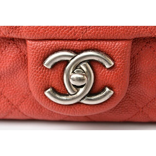 Chanel Chain Shoulder Bag Caviar Leather Quilted Stitching — view 6
