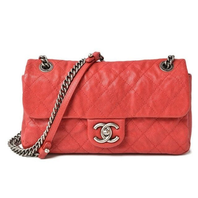 Chanel Chain Shoulder Bag Caviar Leather Quilted Stitching