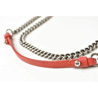 Chanel Chain Shoulder Bag Caviar Leather Quilted Stitching — view 9