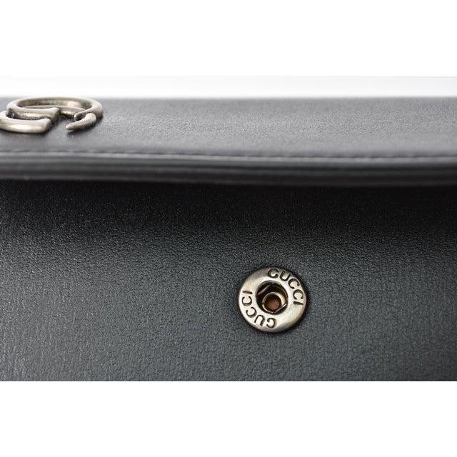 Gucci Key Case Holder 6-stacks Petit Marmont Black Matte Silver — view 4