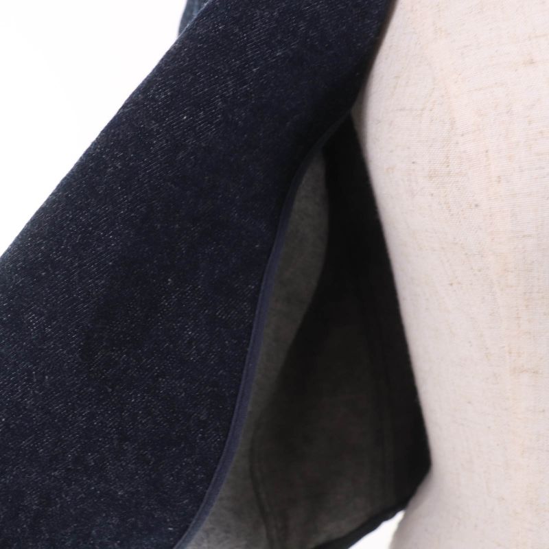 CHANEL Vintage 100% Cotton Denim Jacket Indigo Women's Approx Size M Equivalent