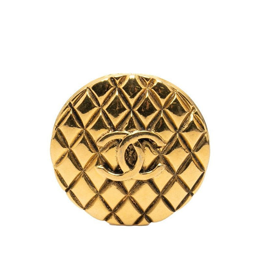 Chanel CC Logo Quilted Vintage Gold Plated