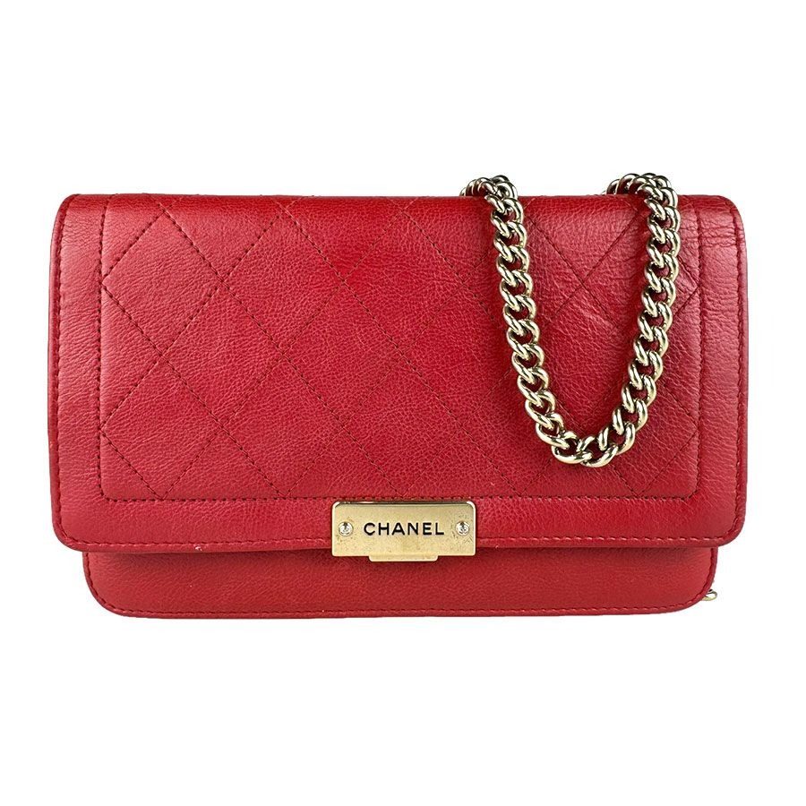 Chanel Chain Wallet Red
