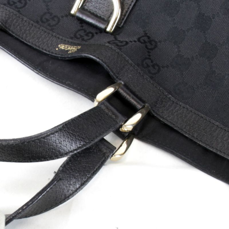 Gucci 130733 1956 Tote Bag GG Canvas Black